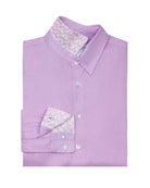 Children's plain lilac linen shirt by designer Lotty B for the Pink House Mustique