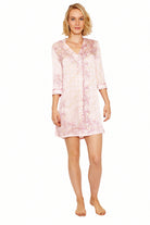 Lotty B Shirt Dress in Silk Crepe-de-Chine (Spiderlily Peach Pink) Front