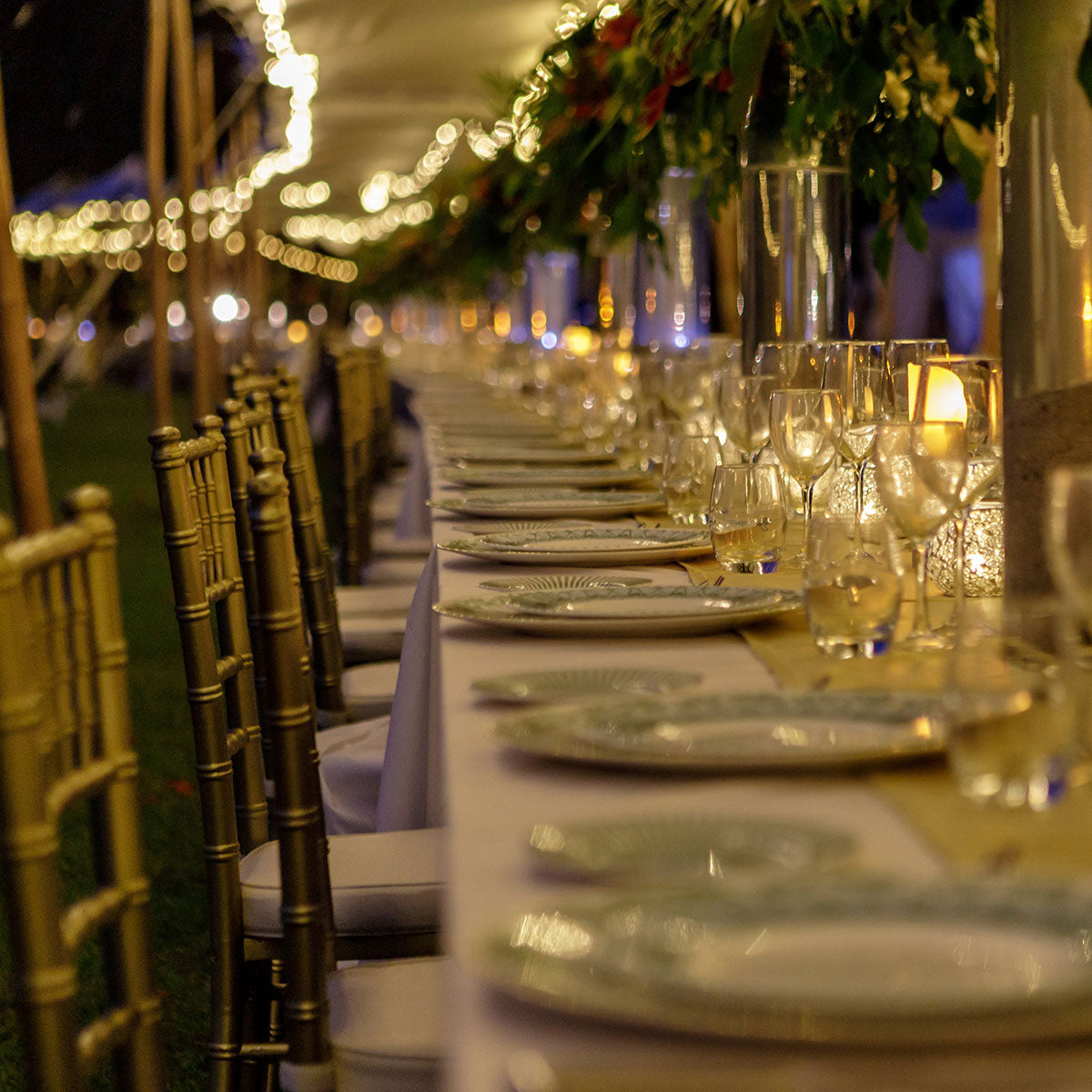 Fine bone china dinner service - Mustique Anniversary Gala dinner