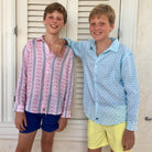 Tween boy swim shorts: YELLOW by Lotty B for Pink House Mustique holiday pool clothing