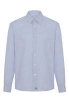 Men's linen shirt plain Azul Blue by Pink House Mustique