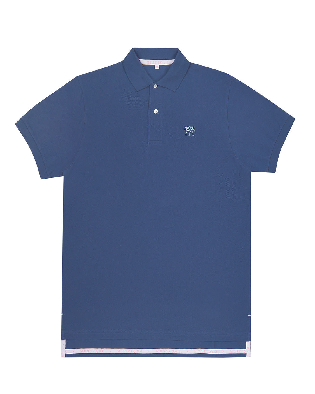 Premium Mens pure cotton navy blue polo shirt