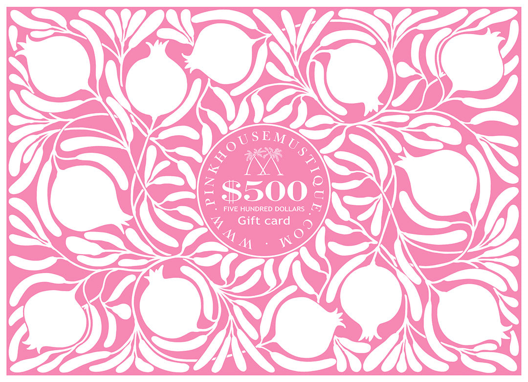 Send a Pink House Mustique gift card to the value of $500