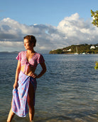 Silk cropped Lyla top by beach wear designer Lotty B Mustique