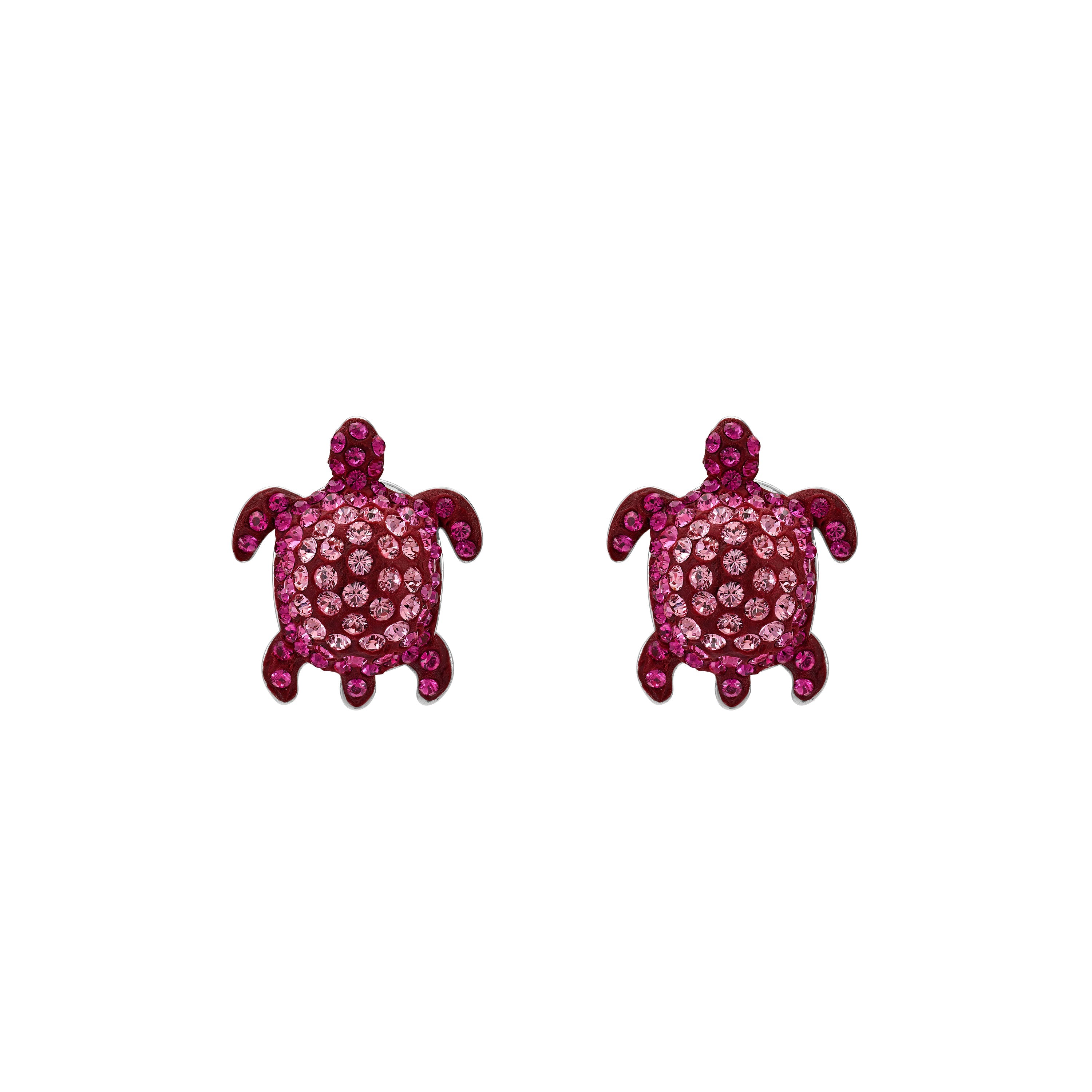 Stud Earrings : MUSTIQUE SEA LIFE TURTLE - PINK designed by Catherine Prevost in collaboration with Atelier Swarovski is in aid of the St. Vincent & the Grenadines Environment Fund.