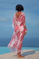 Lea Kaftan: TURTLE - RED, holiday cover ups by designer Lotty B Mustique