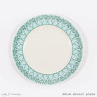 Set includes 6 x 30cm dinner plates in Mustique Island design