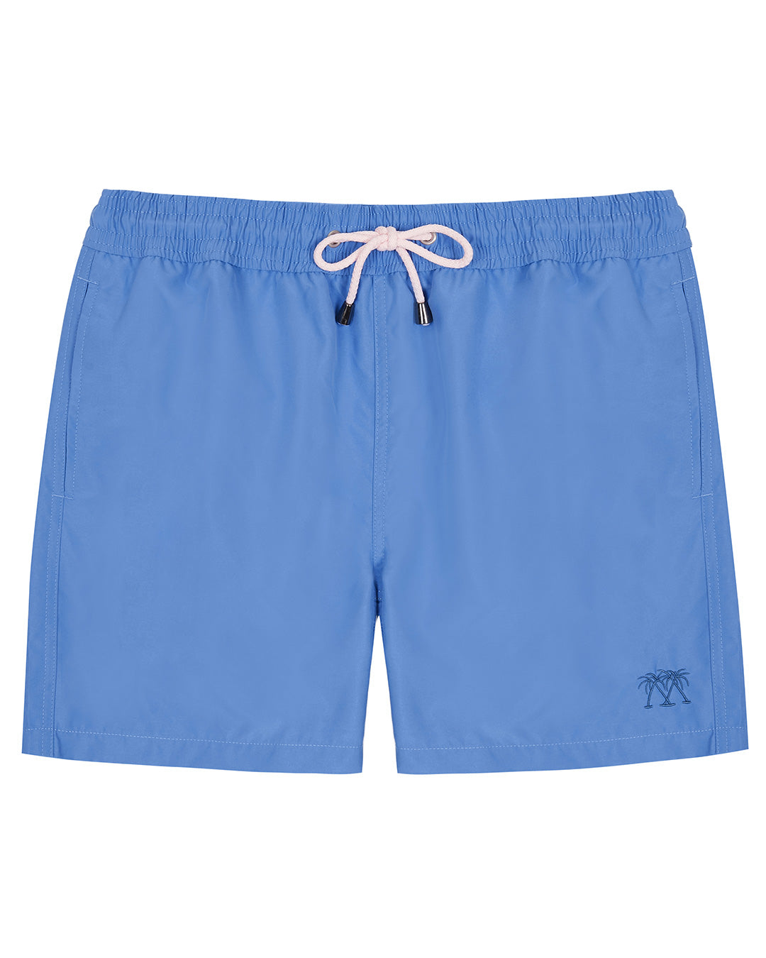 Mens swim shorts: solid REGATTA BLUE designer Lotty B Mustique for Pink House holiday essentials