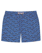 quick dry swim shorts made from recycled fabric in holiday prints by Lotty B Mustique