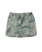 Bed to Beach crepe de Chine silk shorts in monochrome Whale print by designer Lotty B for Pink House